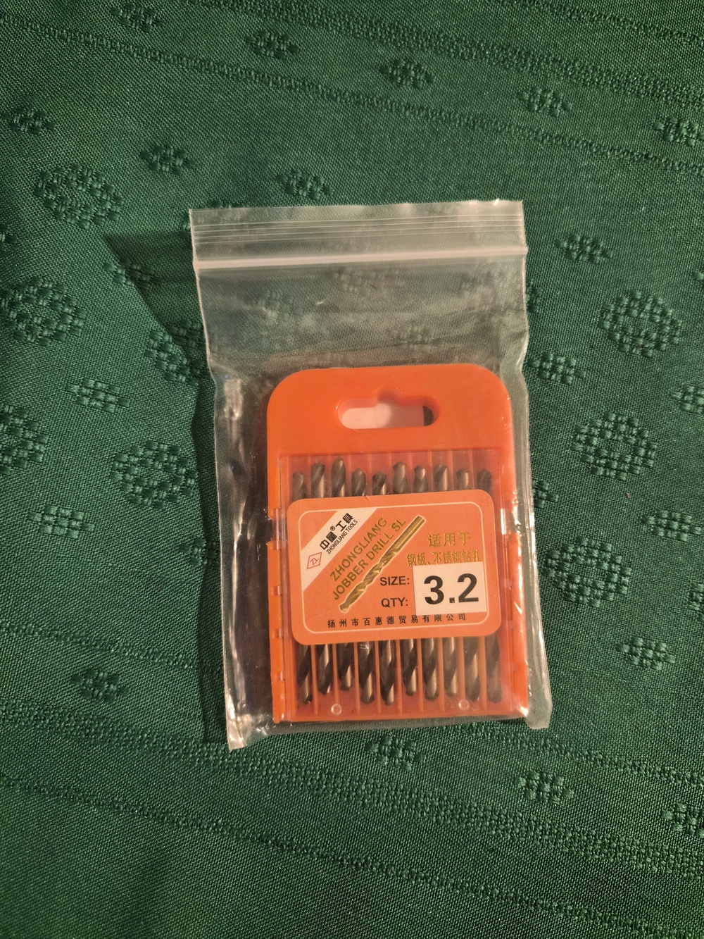 10 piece drill bit set in 1/8" increments